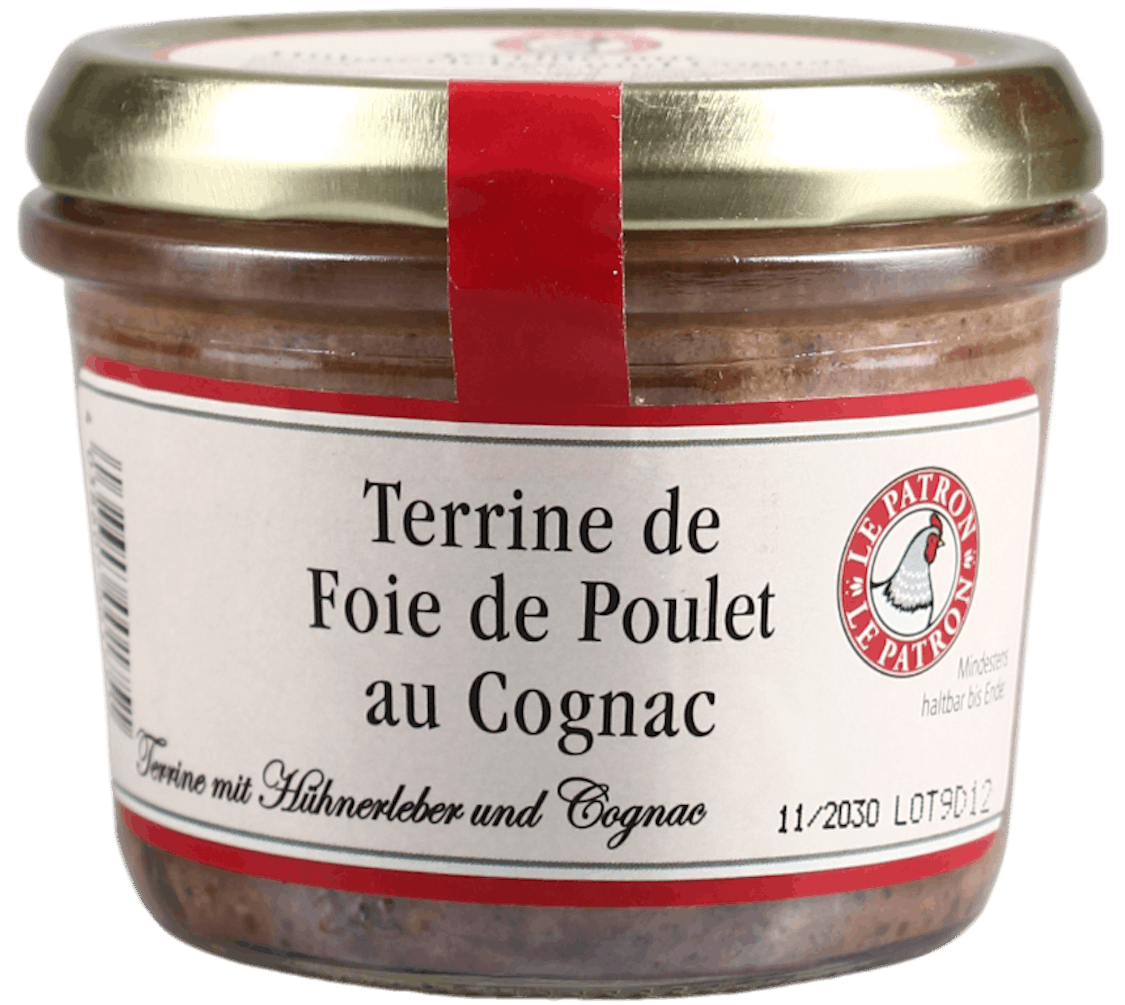 Terrine mit Hühnerleber und Cognac